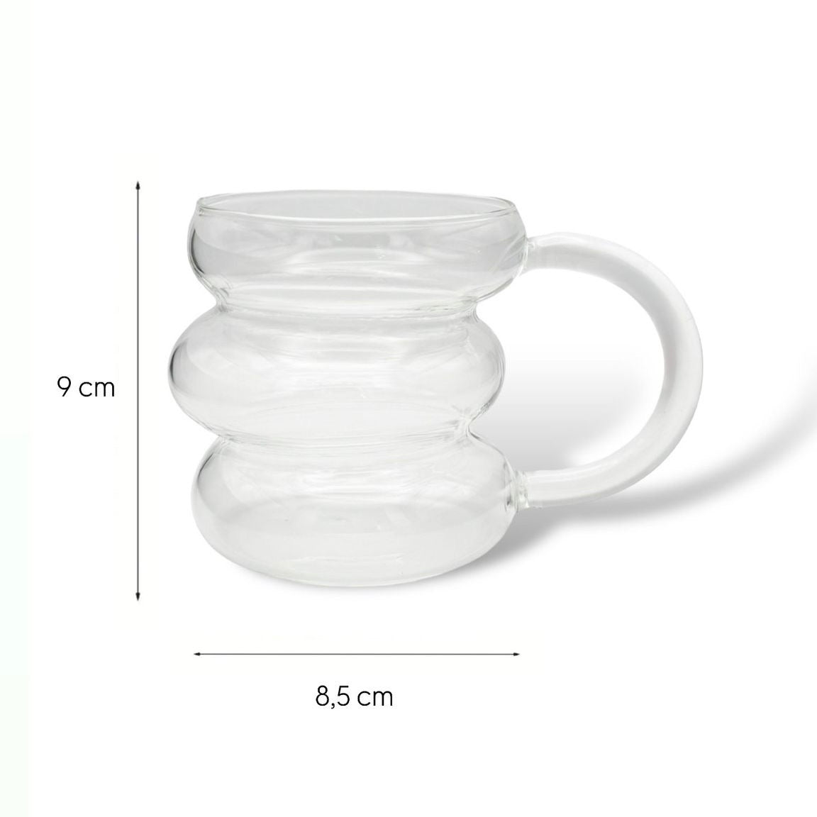 Bubble Trinkglas mit Griff 2er, 4er, 6er