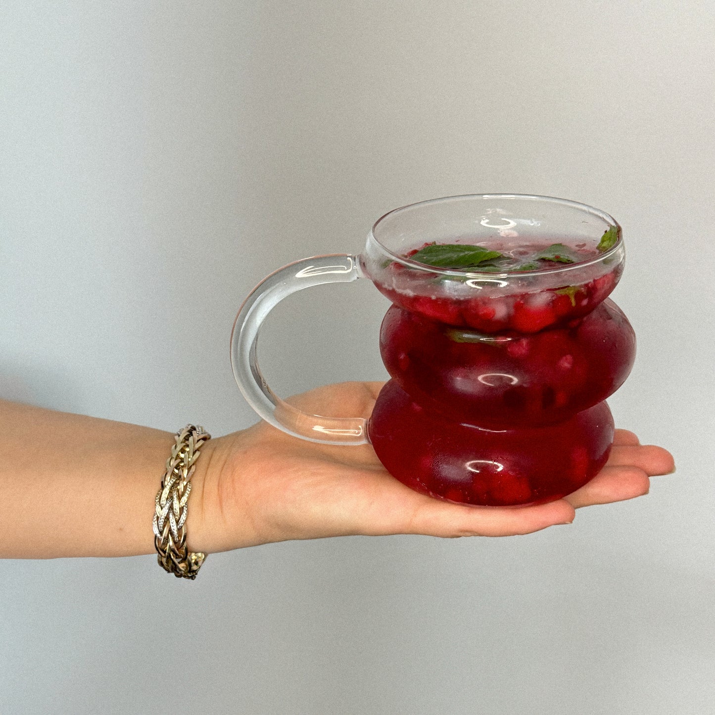 Bubble Trinkglas mit Griff 2er, 4er, 6er