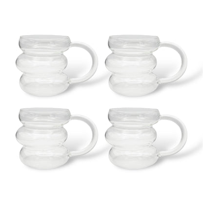 Bubble Trinkglas mit Griff 2er, 4er, 6er