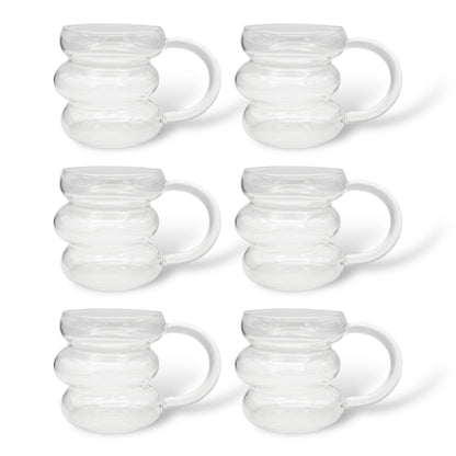 Bubble Trinkglas mit Griff 2er, 4er, 6er